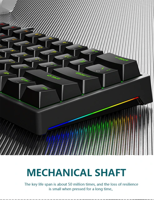 clavier gamer clavier mécanique K620 Mini Gaming 61 touches RGB hotswap  type - C