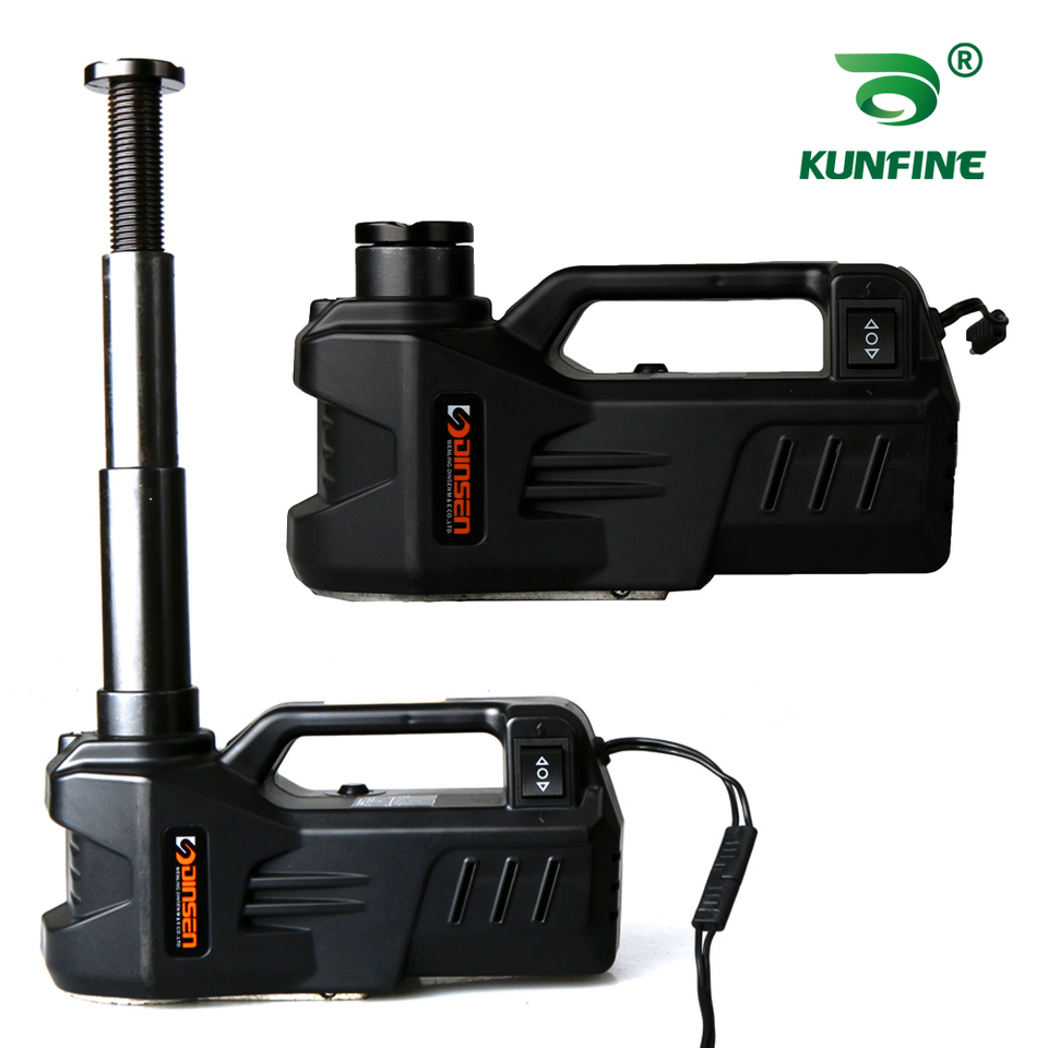 KUNFINE 12V 5Ton Car Electric Tire Lifting Car Jacks Hydraulic Air Infatable Car Floor Jack