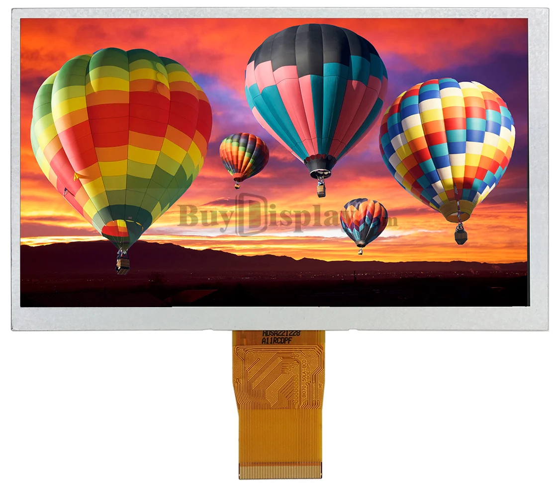 7 inch 1024x600 IPS TFT LCD Display High Brightness Full Viewing Angle