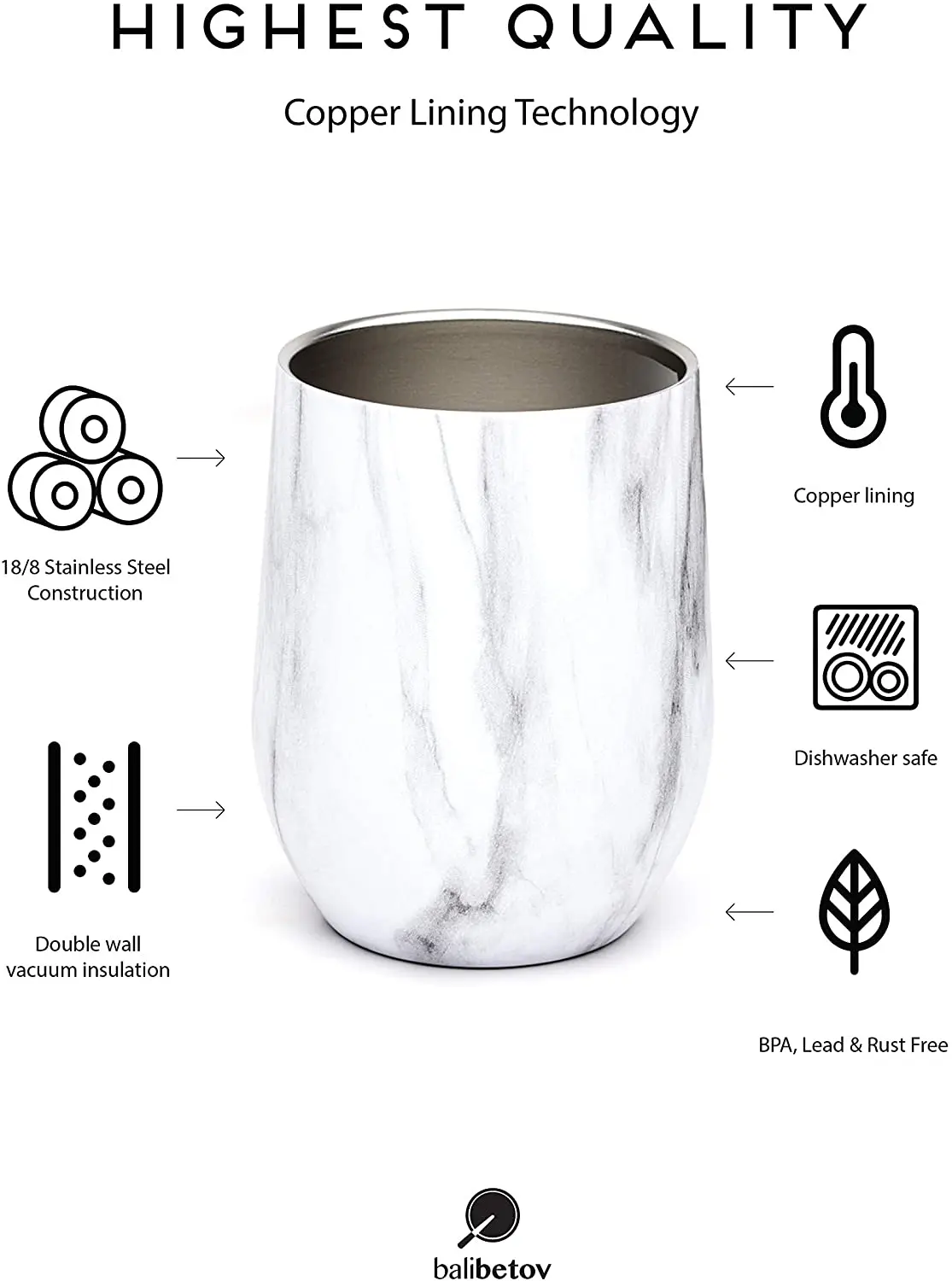 Modern Mate Cup and Bombilla Set (Yerba Mate Cup) -Yerba Set Double Walled 18/8 Stainless Steel