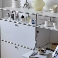 Modern Living Room Cabinet Modular Sideboard Storage Cabinets Combination TV Stand for Customizable Steel Frame Wood  Furniture 4