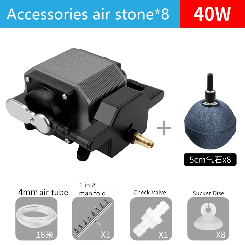 

Сверхтихий воздушный компрессор маленький дизайн мощные воздушные насосы 40 Вт аквариум для рыбного фермерства пруд морепродукты Ресторан AP-80 RISSEE