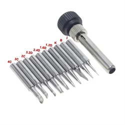 10 Piece Lead-Free Replaceable Soldering Iron Tip Set with Welding Sleeve (10PCs)