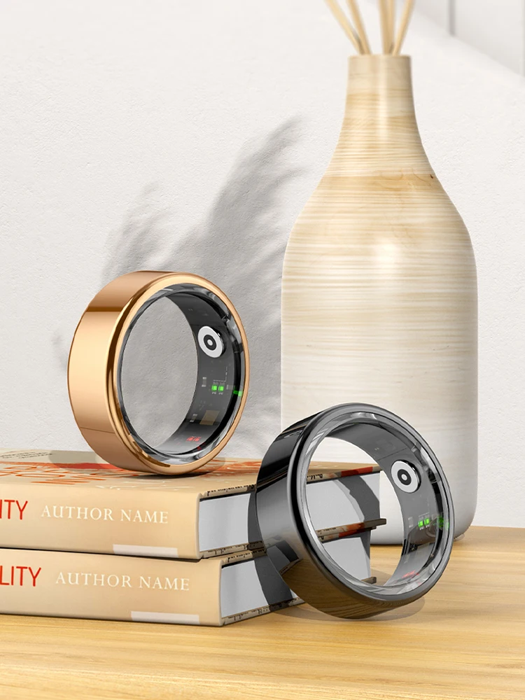 R02 Smart Ring Heart Rate Tracker 5.0 Bluetooth-Compatible Blood Oxygen Tracker IP68 & 5ATM Waterproof for Android for IOS