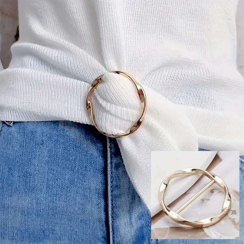 5pcs Metal Round Circle Clip Buckle Shawl
