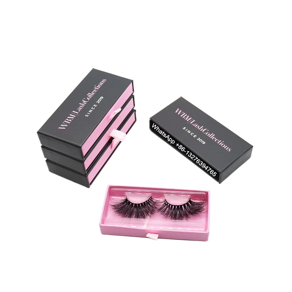 Pink Glitter Mink Lash Box With Private Label Wholesale Eyelashes