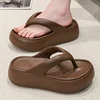 Non-slip Beach Flip Flops Women Summer Clip Toe Thick Bottom Cloud Slippers Woman 2025 Soft Sole Platform Sandals Slides Female 3