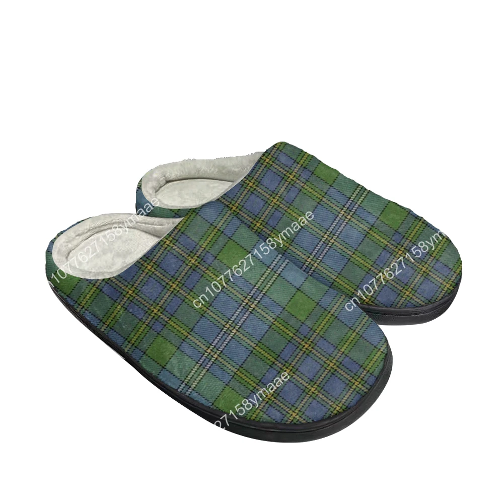 Hot Stewart Tartan Fashion Cotton Custom Slippers Mens Womens Sandals Plush Casual Keep Warm Shoes Thermal Comfortable Slipper