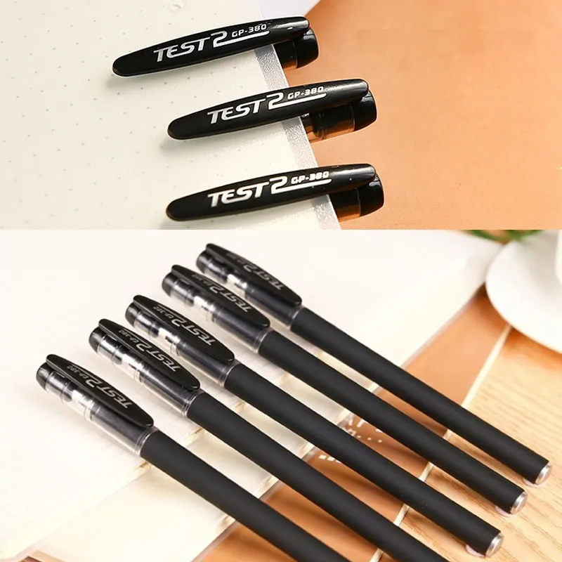 Frosted Black Ink Gel Pens - Aesthetic Stationery & Writing Supplies