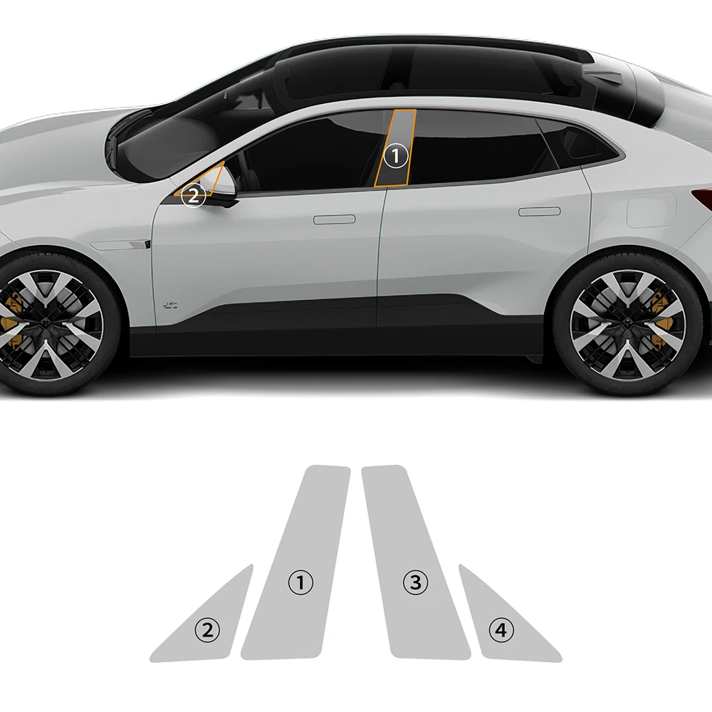 TPU Autoscheinwerfer-Schutzfolie für Polestar 4 2024 2025 2026 Transport & Smoke Kratzfeste Auto-Außenzubehörteile – Detail 11