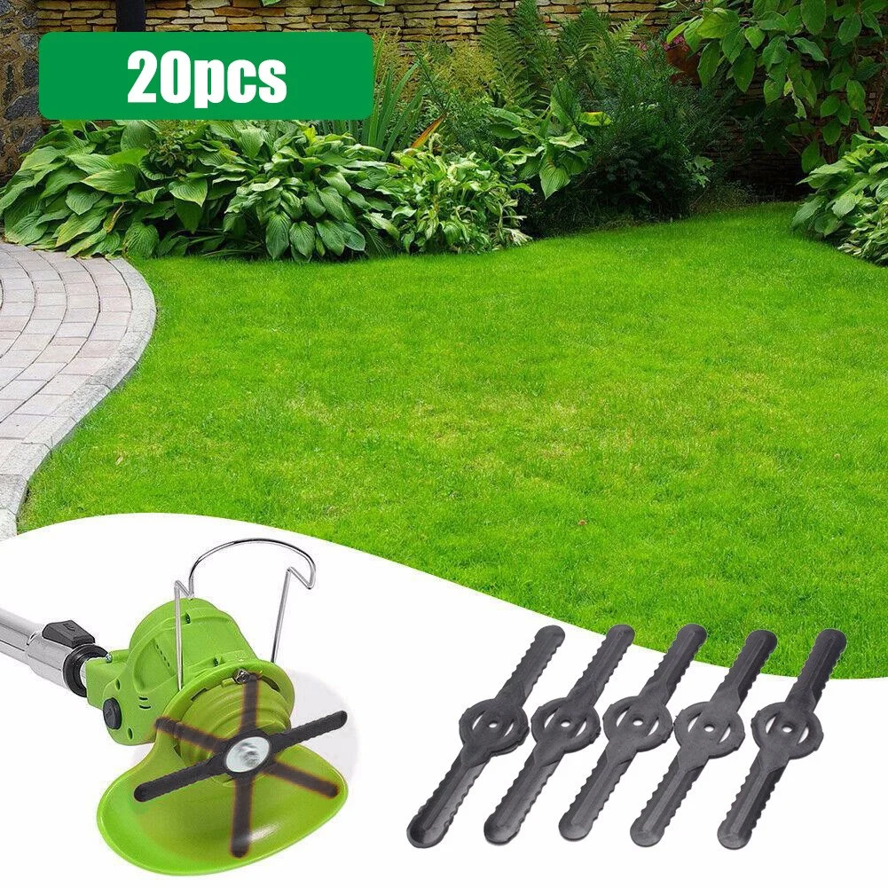 

20PCS Grass Trimmer Blades Plastic Cutter Blades For Electric Cordless Grass Trimmer Head Blades Strimmer Garden Lawn Mower Tool