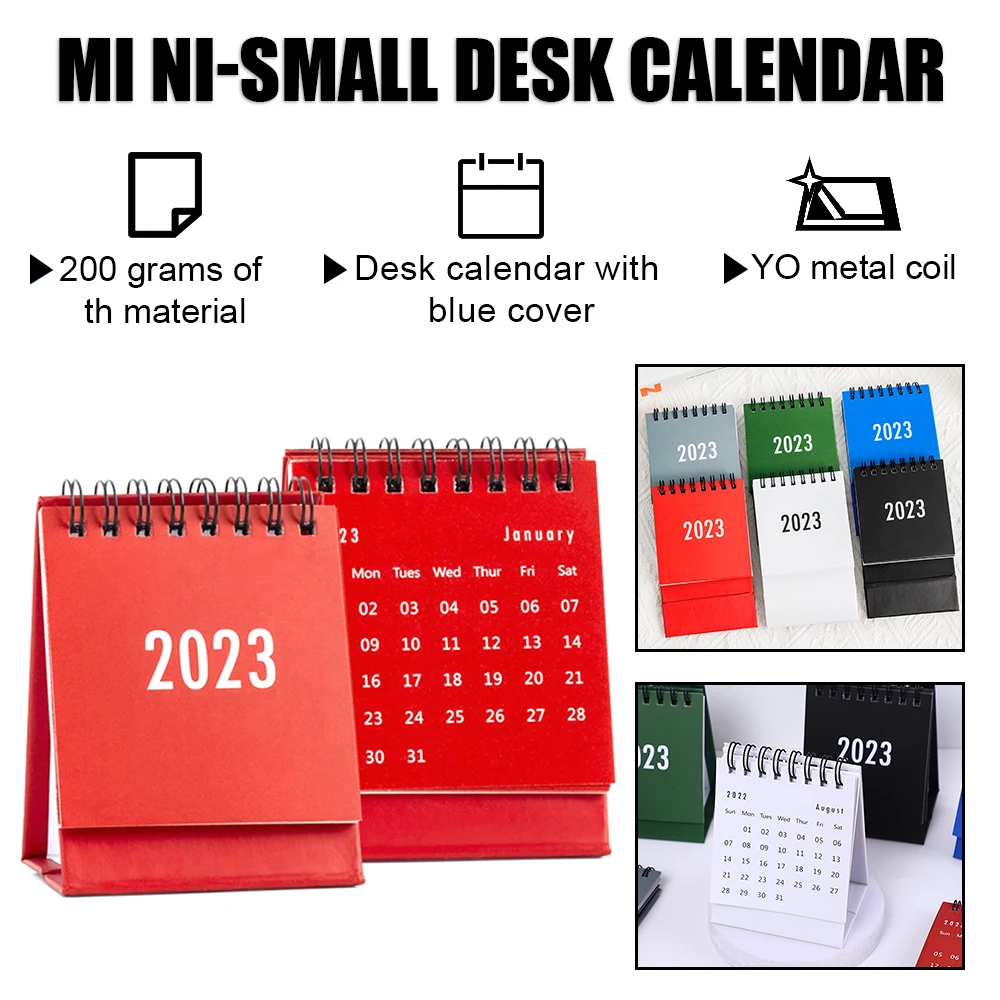 

1Pcs 2023 Retro Calendar Creative Simple Daily Scheduler Planner Desk Calendar School Office Supplies Desktop Decor Calendar