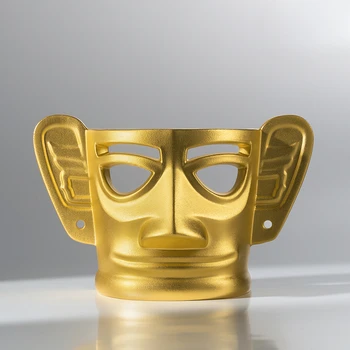 크리에이티브 마스크 스타일링 거실 장식, 수제 세련된 홈 액세서리, 빈티지 탁상 장식, 아름다운 입상
