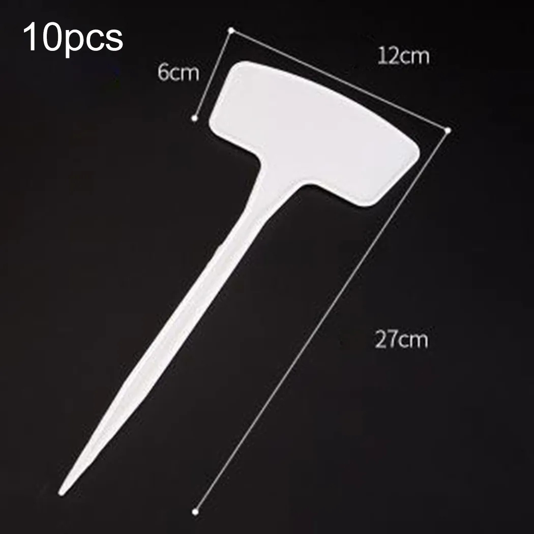 

For Garden And Vegetable Patch 10Pcs T-type Plastic Nursery Garden Plant Label Flower Tag Marker Stick Garden Garden Cottage