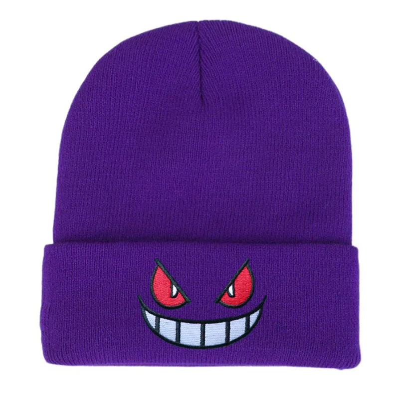Gorro Anime Kawaii Com Rosto Bordado - Acessório Fofo Para Adultos