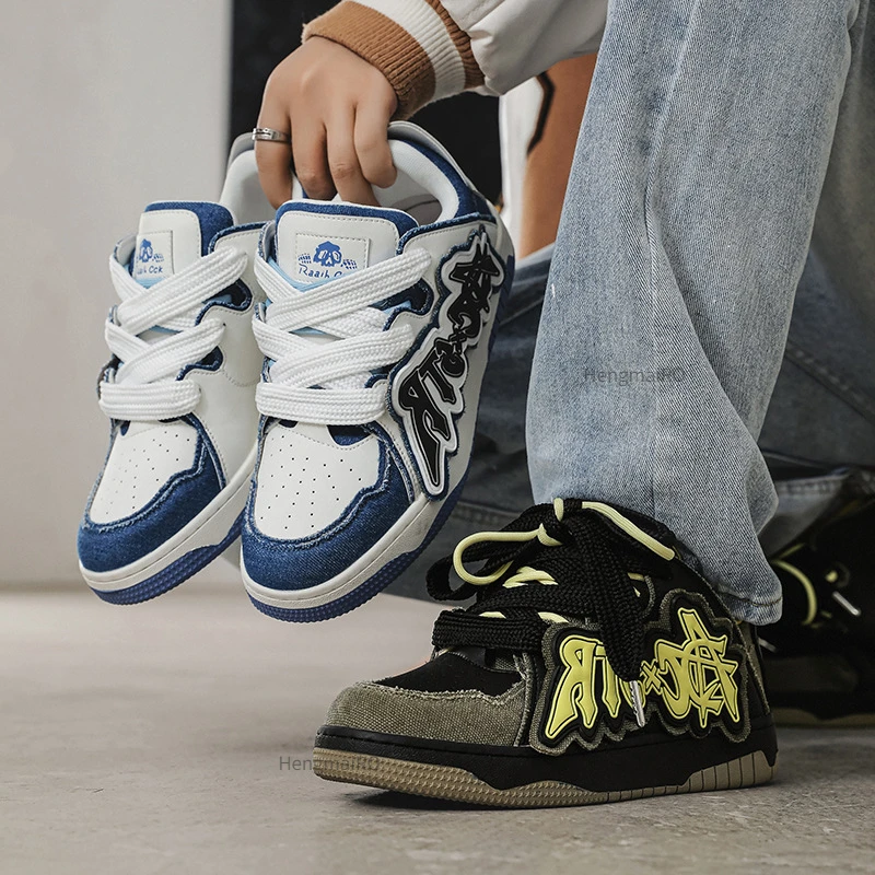 Women Shoes Men Retro Fashion Y2K Street Skateboard Shoes Punk