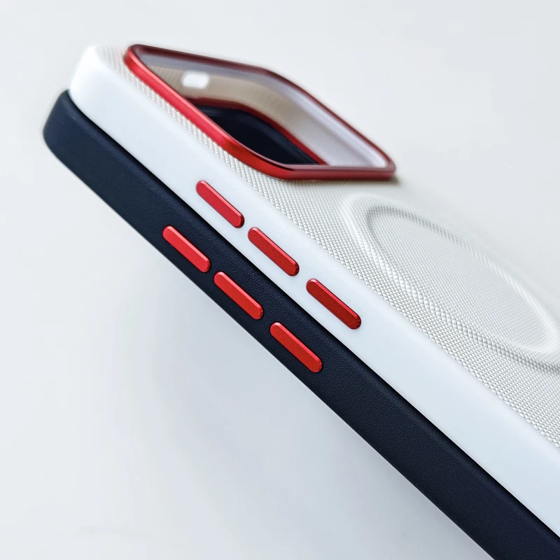 Elegant Anti-Fall Magnetic Leather Phone Case with Metal Lens Frame and Diamond Pattern Design
