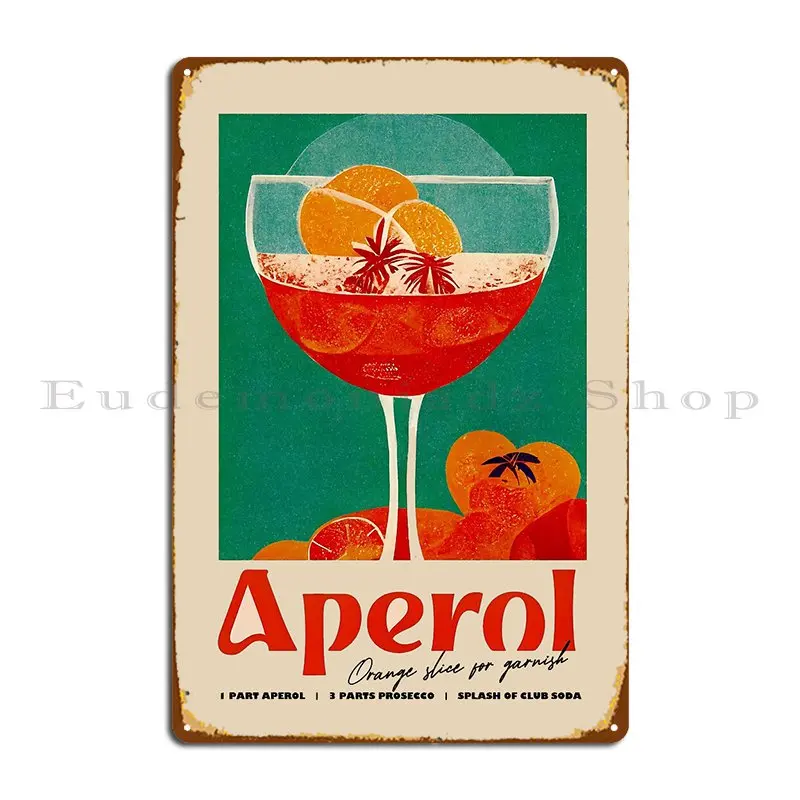 Retro Aperol Spritz Poster Holiday Print Homebar Kitchen Bar Stampe Vintage Drinks Ricetta Wall Art Metal Sign Designer Club
