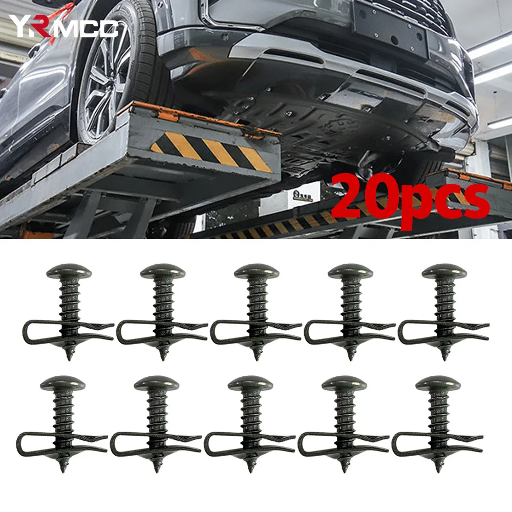 Car Fastener Clip UType Metal Screw Clips Kit for Undertray Splash Shield Guard Bumper Screws Auto Engine Cover Car Accessories