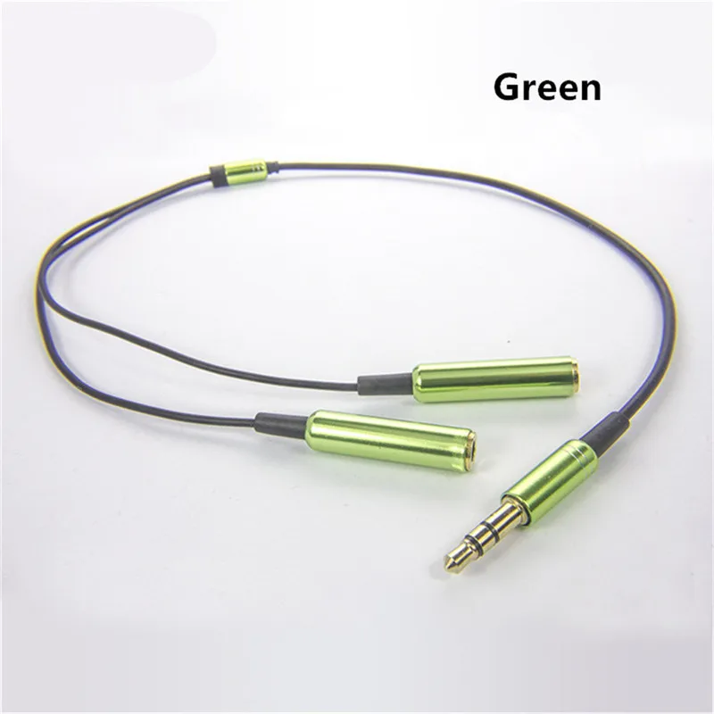 3.5mm Jack Headphone Splitter Cable Audio Jacks Extension Aux Cable 3.5 Mm Male To 2 Ports
