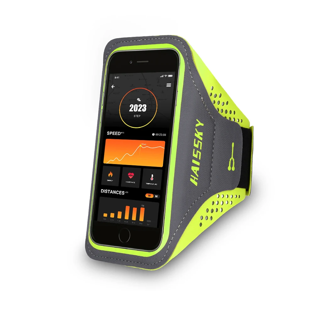 HAISSKY 5.0" Small Running Sports Armband Bag For iPhone 13 12 Mini 11 Pro 6 6s 7 8 SE On Hand Belt Workout Arm Bags Pouch