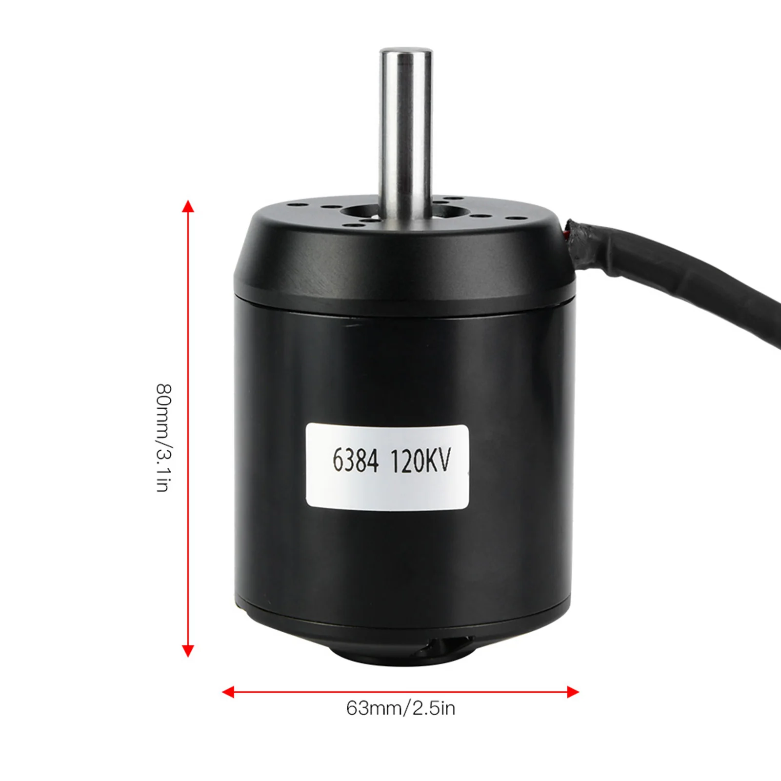 6384 BLDC 아웃러너 브러시리스 센서 모터, 전기 밸런싱 스쿠터용, 120KV
