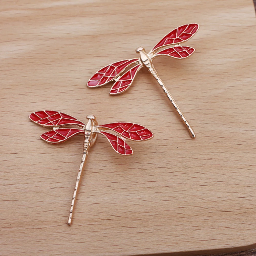 REGELIN Ancient Vintage Colorful Dragonfly Hair Sticks/Hairpin Insect Shape Headdress Style Wedding Hair Bridal DIY Accessories jewelry set,hair accessory