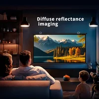 Must-have for home theater! 120-inch 16:9 foldable anti-wrinkle projector with white wall-mounted screen, washable, suitable for - Image 5