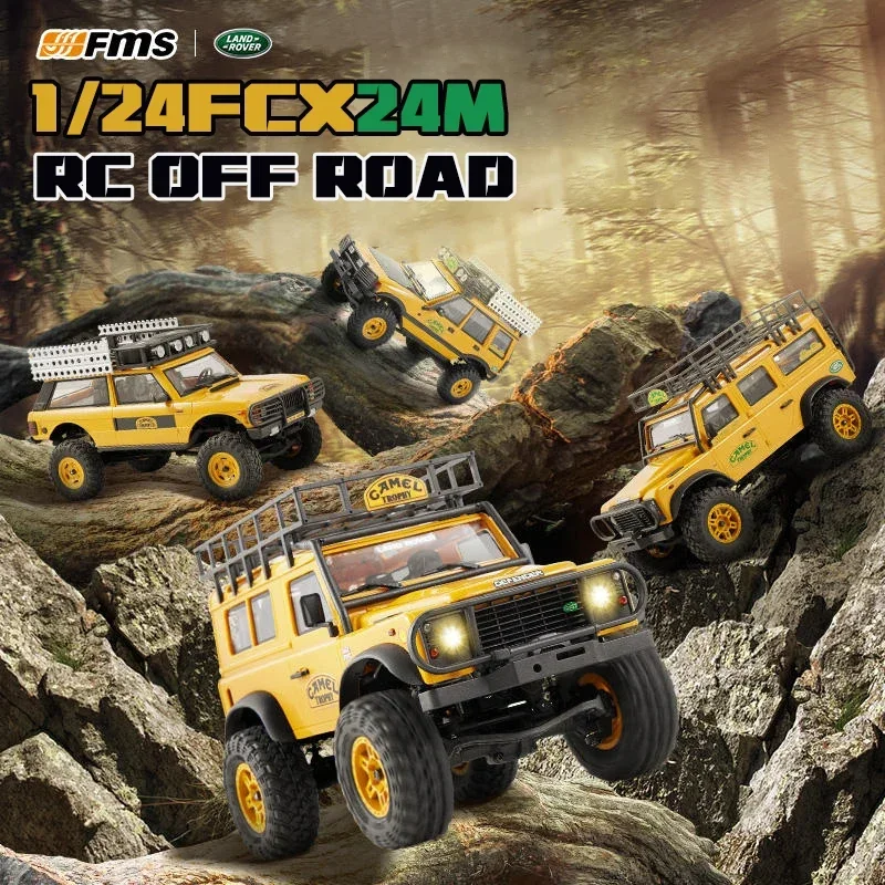

New Fms1/24 Fcx24m Land Rover Series Rc Remote-Controlled Off-Road Vehicle Four-Wheel Drive Electric Vehicle Model Toy Car Gift