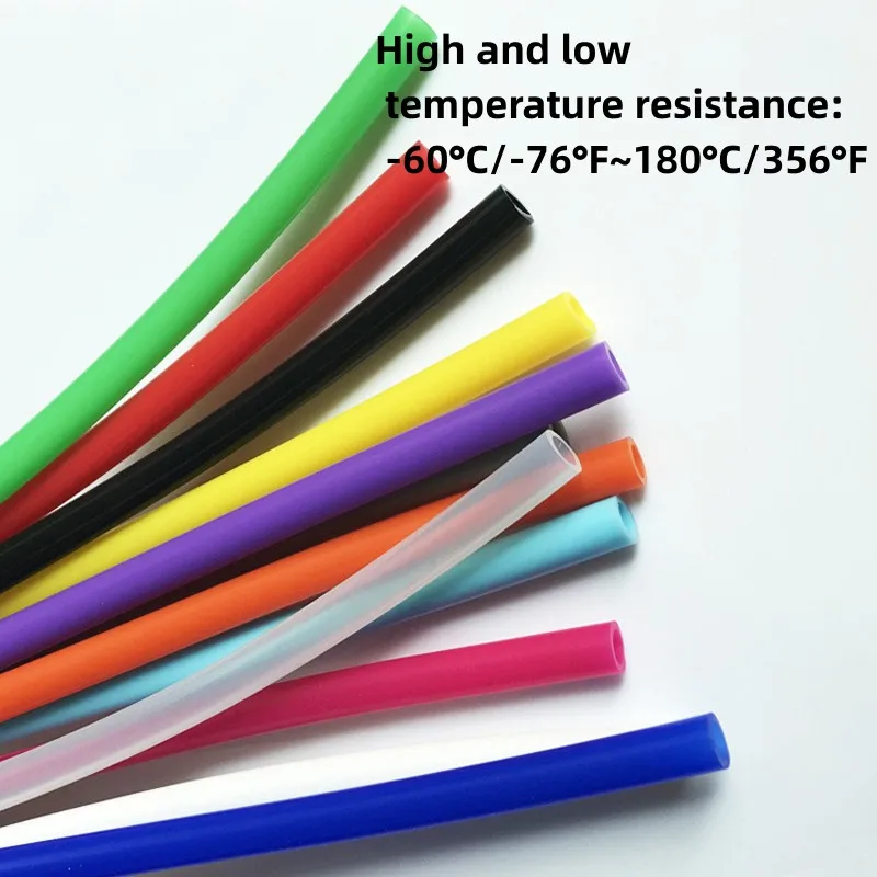 Silicone Tube Water Pipe Rubber Hose Rubber Tube Rubber Tubing 1 Meter ID 1 2 3 4 5 6 7 8 9 10 mm Silicone Tube Flexible Rubber Hose Food Grade Soft Drink Pipe Water Connector