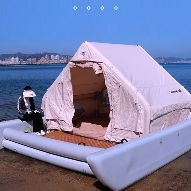 Inflatable Float Tent Fishing Floating Platform Boat Floating Floating  Table Lure Boat with Outboard Motor Diving Platform