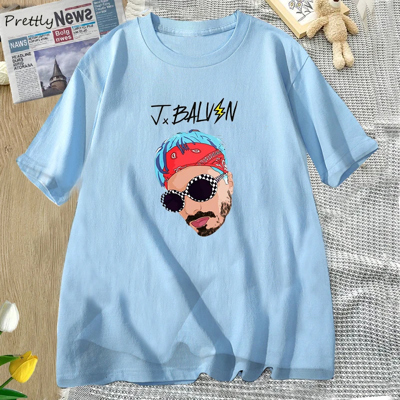 J Balvin T Shirts Women Men Singer Music Tee Shirt Summer