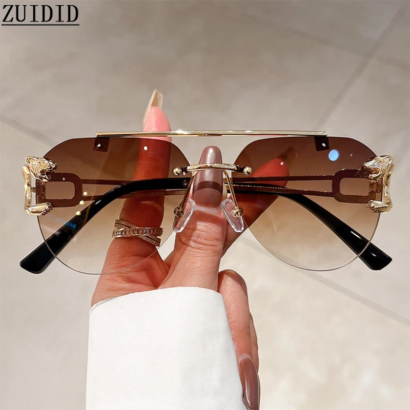 Randlose Suglasses Wome 2023 Fashio Glasses Vitage Shades Dropshippig Luette De Soleil Femme Gafas De Sol Mujer_voghion.com