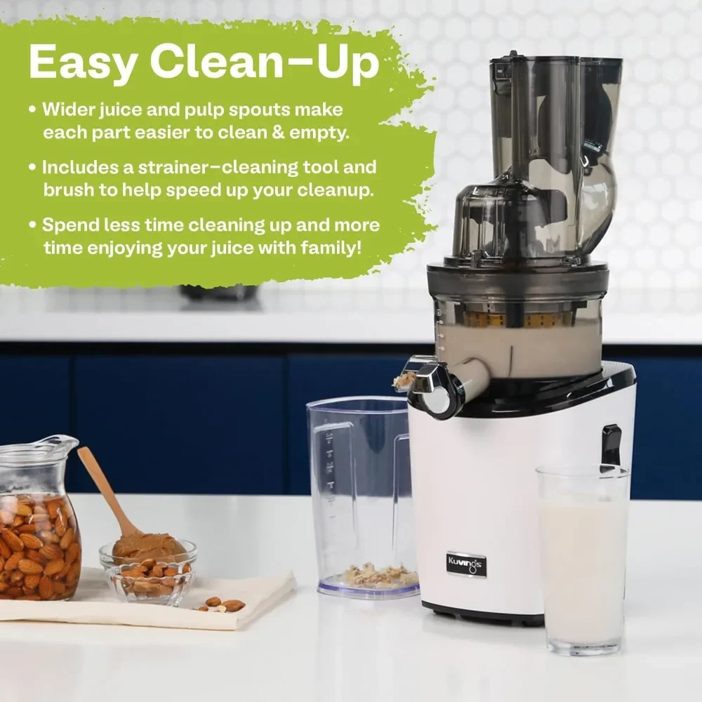 Kuvings Whole Slow Juicer REVO830W Cold Press Masticating Juicer Machine | Extra Wide 88mm & 48mm Food Chutes 4