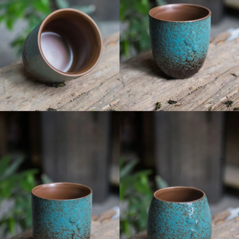 Kiln change Japanese rough pottery household master cup single cup tasting tea large creative personality kung fu tea cups