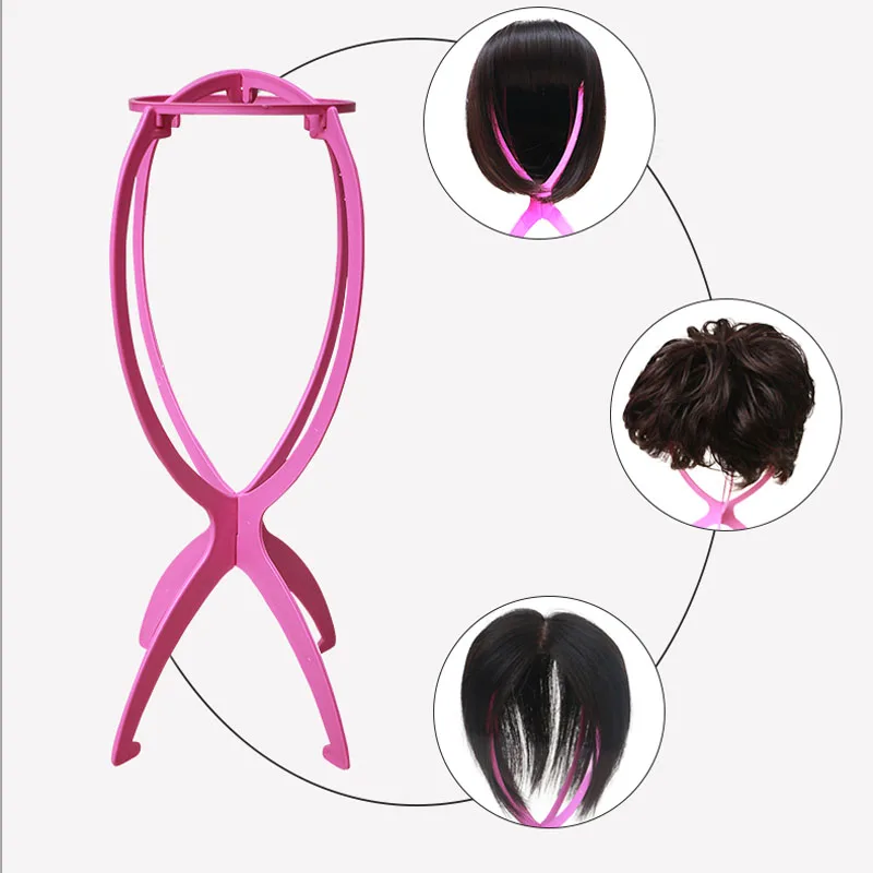 Wholesale Hat Wig Display Stand Folding Portable Wig Stand For Styling  Drying Making Wigs Cheap Wig Holder 1PC Black White Pink