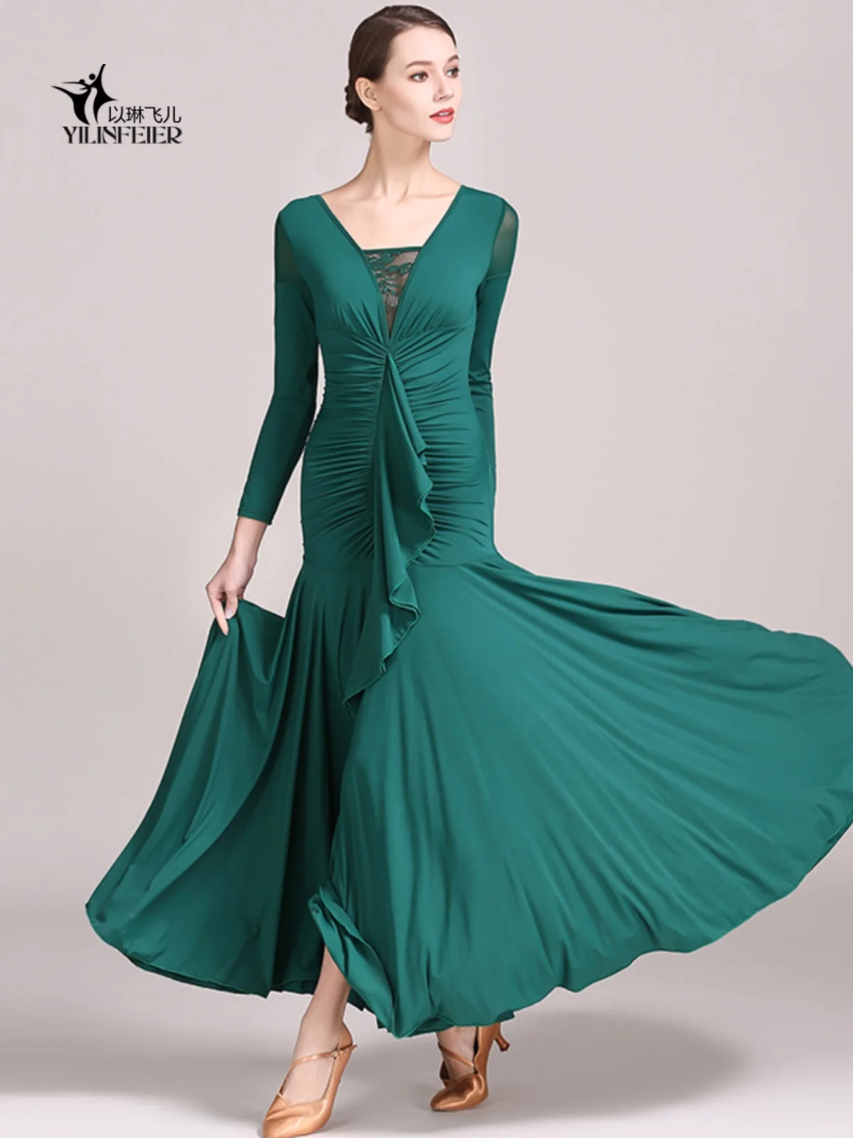 Modern Dance Dress New Ballroom Dance Competition Dress Square Ballroom Waltz Performance Clothes S9033