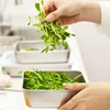 Food Storage Trays Rectangle Preservation Box with Plastic Cover Stainless Steel Multi-Function Rustproof Barbecue Food Storager 5