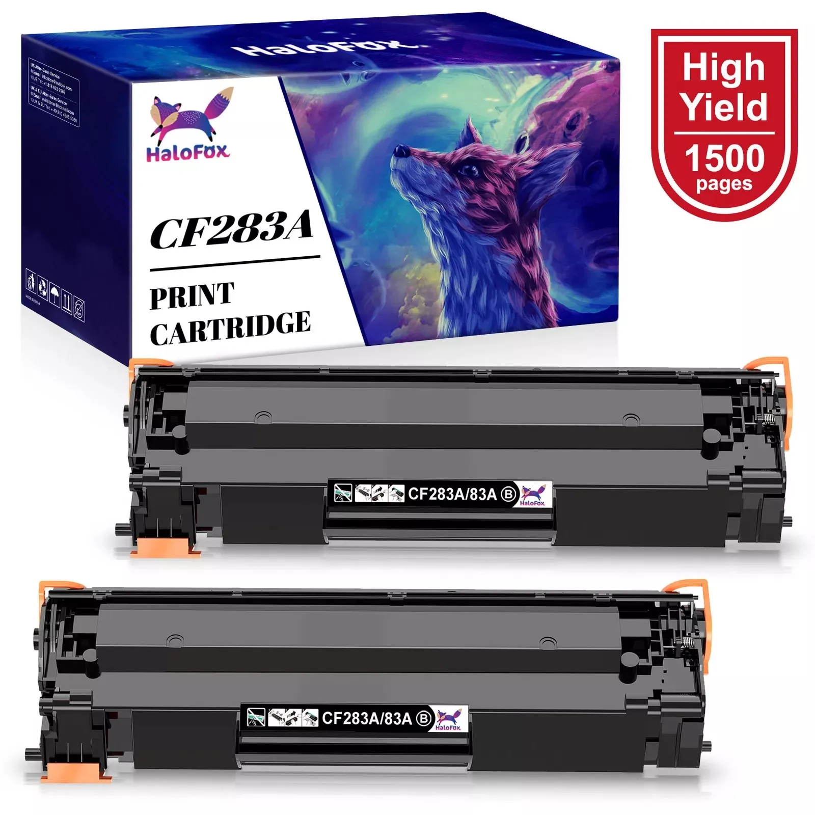 

2x CF283A Черный тонер-картридж для HP 83A LaserJet Pro MFP M125 M127fw M127fn
