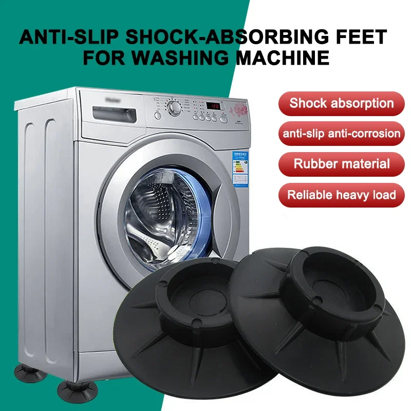 Washing machine pads Anti-Vibration Foot Pad Washing Machine Fixed Rubber Feet Mute Non-Slip Pad For Washing Machine Support Shock Absorber Bracket
