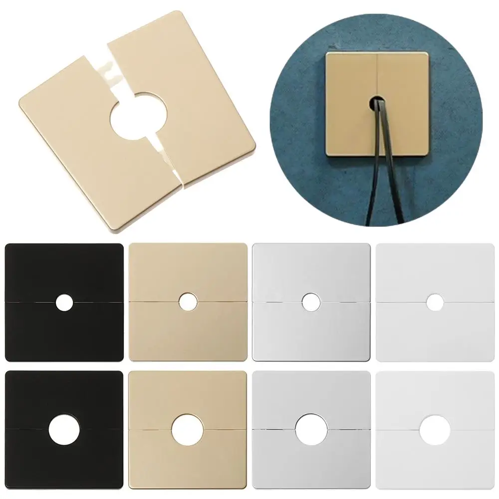 Plastic Wall Wire Hole Decor Cover Separable Junction Box Outlet Cable Protector Snap-on Plate Angle Valve Pipe Plug