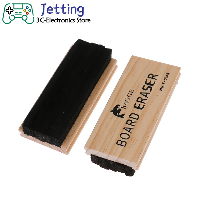 1PC Chalkboard Portable Erasers Whiteboard Eraser Wood Felt Cleaner Wipe Eraser Dry Erase Board Cleaning School