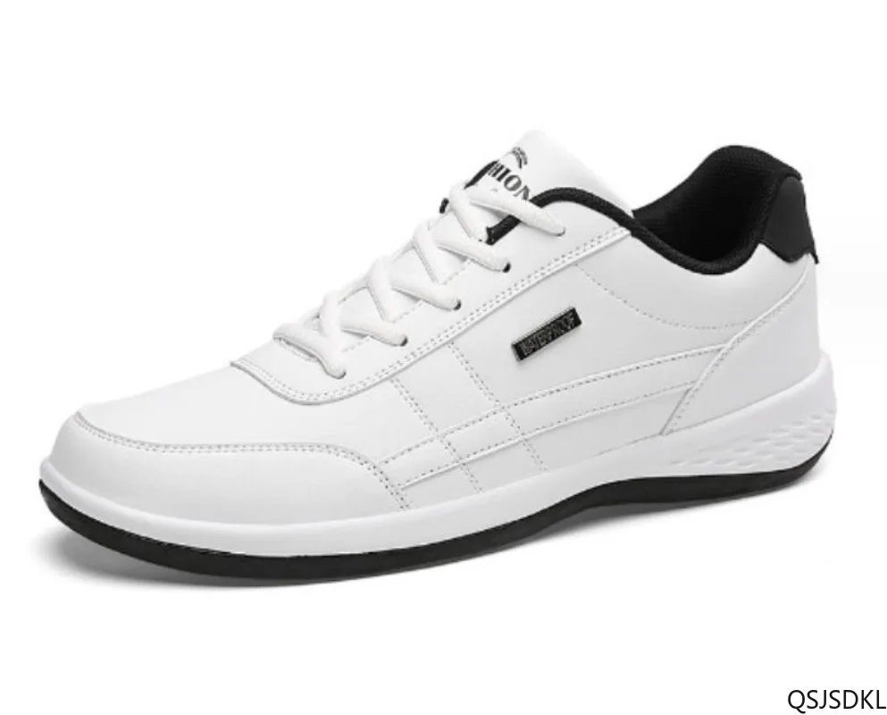 

Мужские кожаные кроссовки, повседневная спортивная обувь, итальянские дышащие, нескользящая обувь для отдыха, Вулканизированная подошва