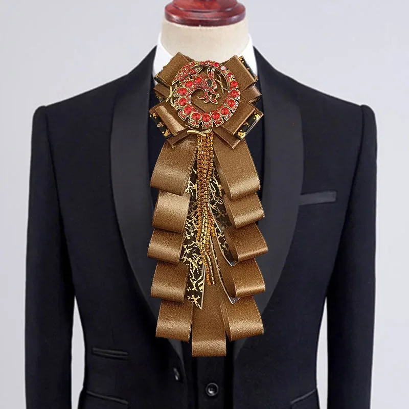 Bow tie tassel rhinestone dragon bowtie men's bow tie handmade jewelry