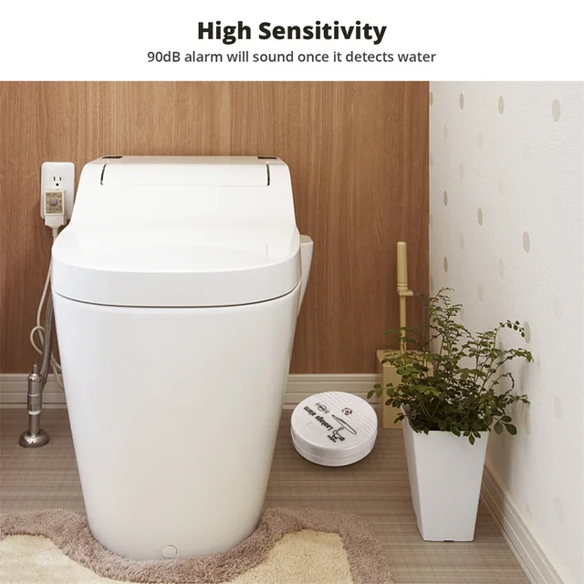 Fuers Water Leak Detector Alarm Sensitive Leak and Drip Alert with 90db Loud Home Security Overflow Sensor for Kitchen Bathroom 3