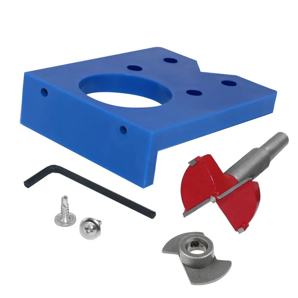 35mm Concealed Hinge Boring Jig Wood Furniture Door Cabinet Hinge Installation Tool Hole Drilling Guide for Carpentry ABS