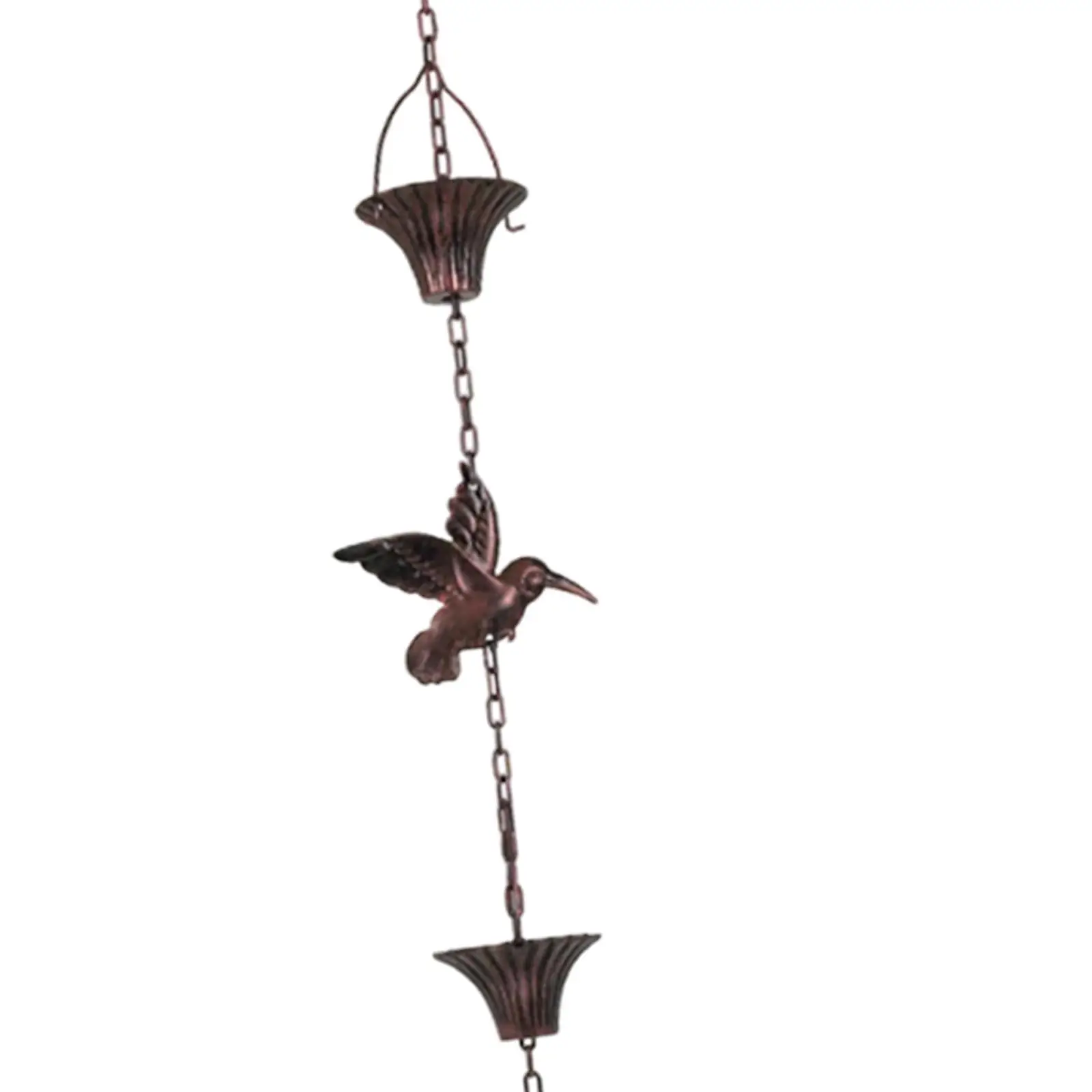 Rain Chain Decor Functional Simple Suspension Mounting Metal Hanging Rain Gutter Chain for Garden Rainwater Villas Outdoor House