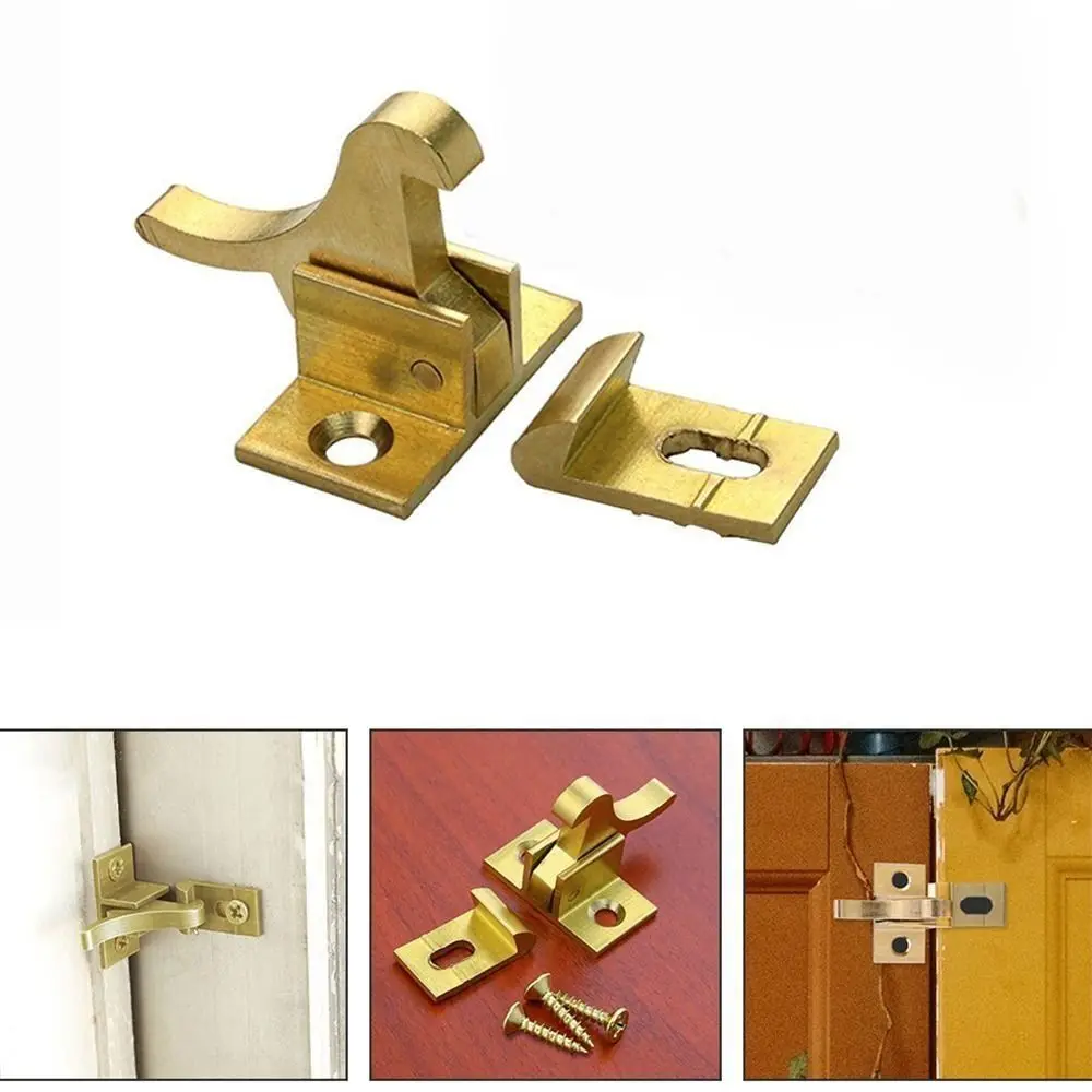 Durable Brass Bird Latch Lock Low Noise Home Improvement Door Elbow Buckle Automatic Window Hooks Door Catch Cabinet