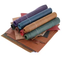 Cuir de cheval fou, cuir véritable, cuir de vache, bricolage fait à la main, tissu en cuir de couche supérieure, cuir rigide rétro à couleur changeante 5