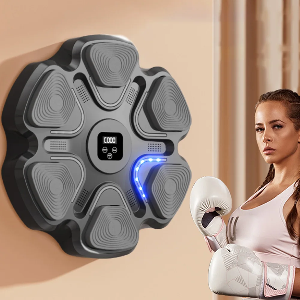 BT Smart Music Boxing Machine Adult/Children Sports Fitness Boxing Trainer Home Exercise Response Training Wall Target
